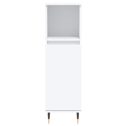 vidaXL Bathroom Cabinet White 30x30x100 cm Engineered Wood