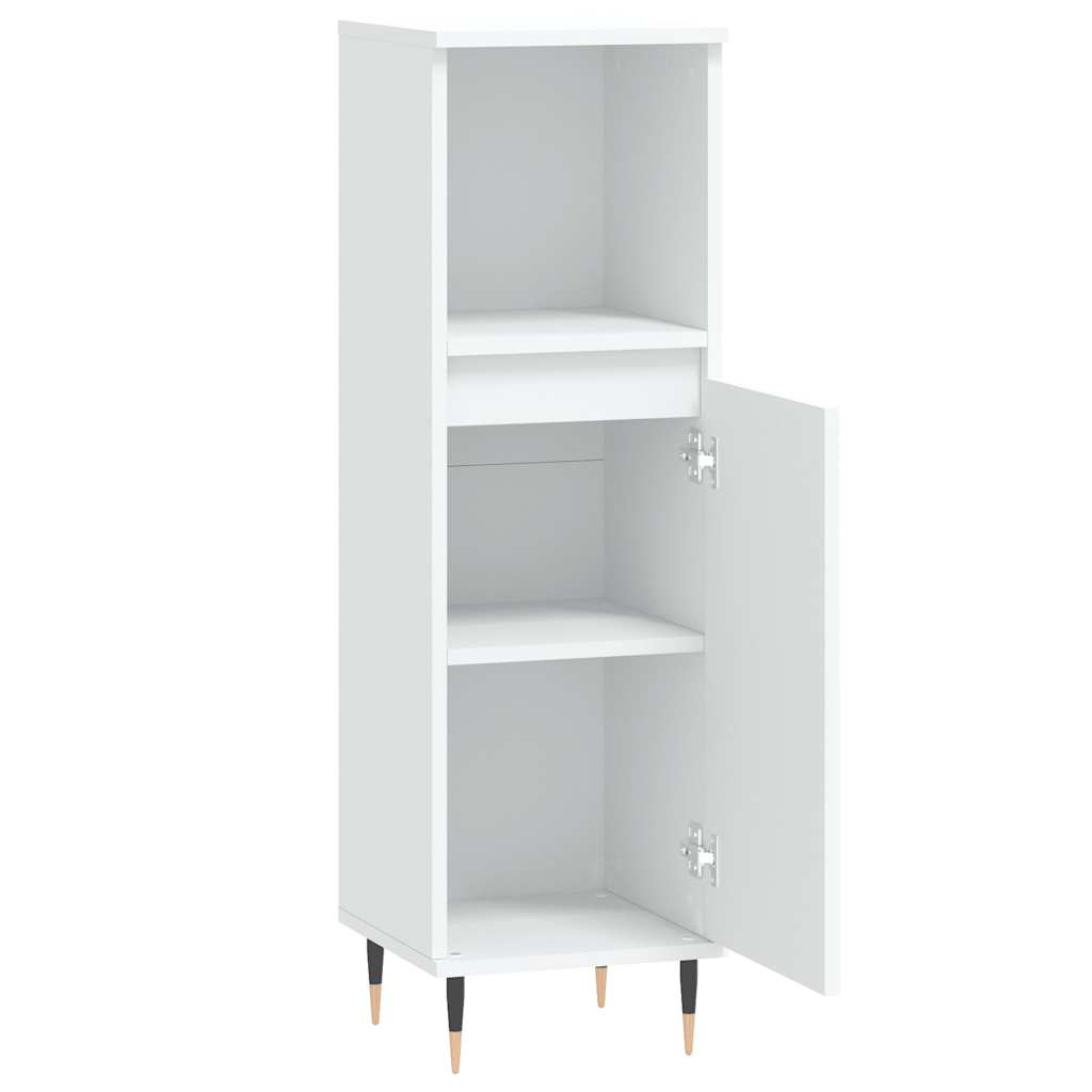 vidaXL Bathroom Cabinet White 30x30x100 cm Engineered Wood