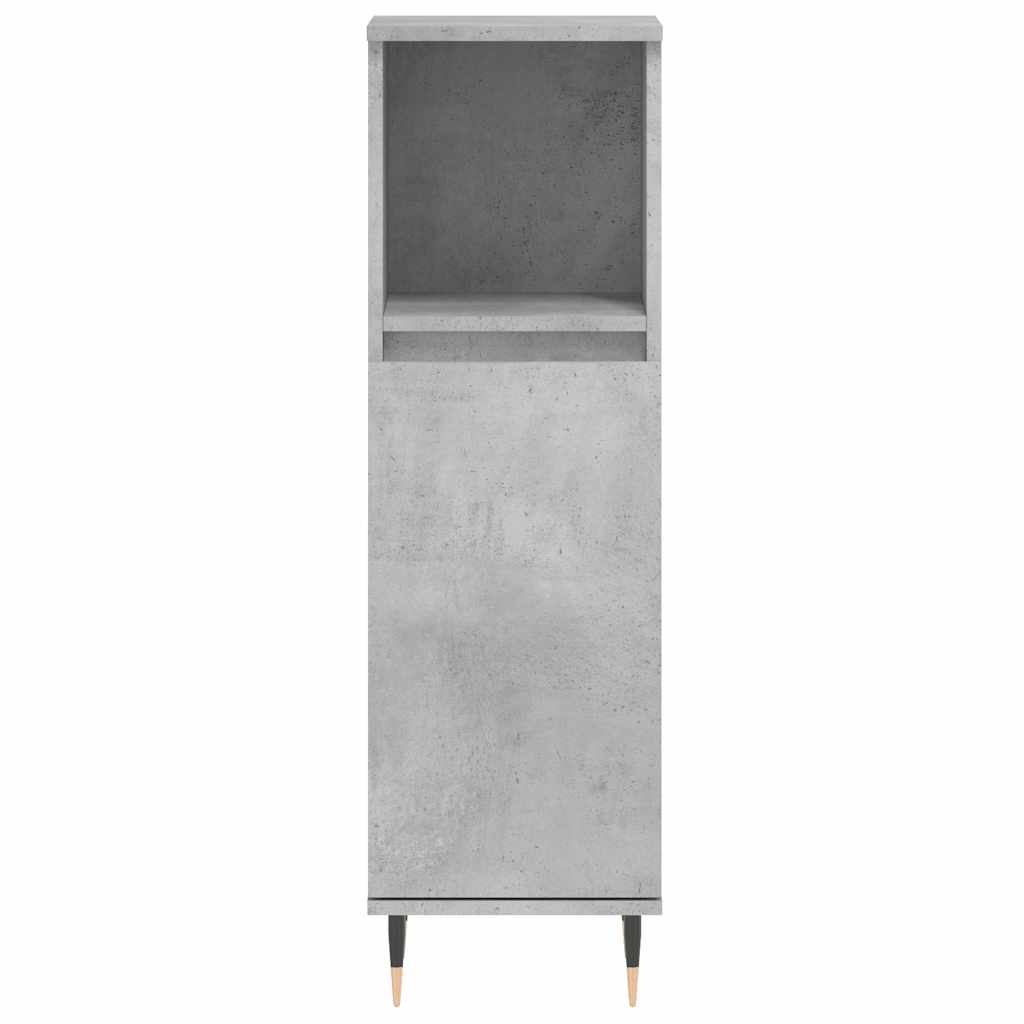 vidaXL Bathroom Cabinet Concrete Grey 30x30x100 cm Engineered Wood