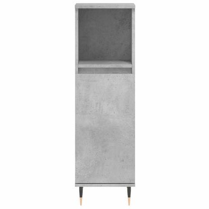 vidaXL Bathroom Cabinet Concrete Grey 30x30x100 cm Engineered Wood