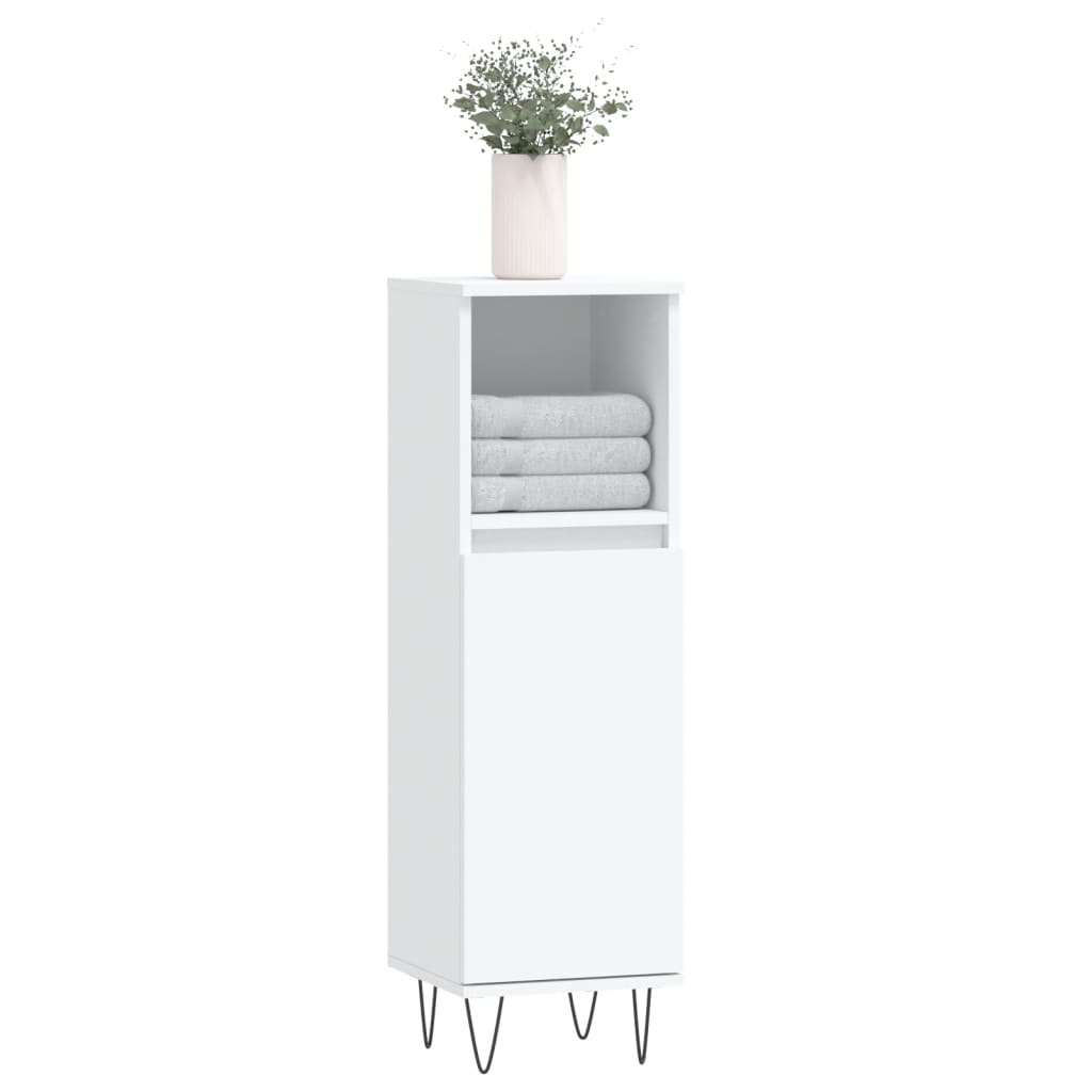 vidaXL Bathroom Cabinet White 30x30x100 cm Engineered Wood