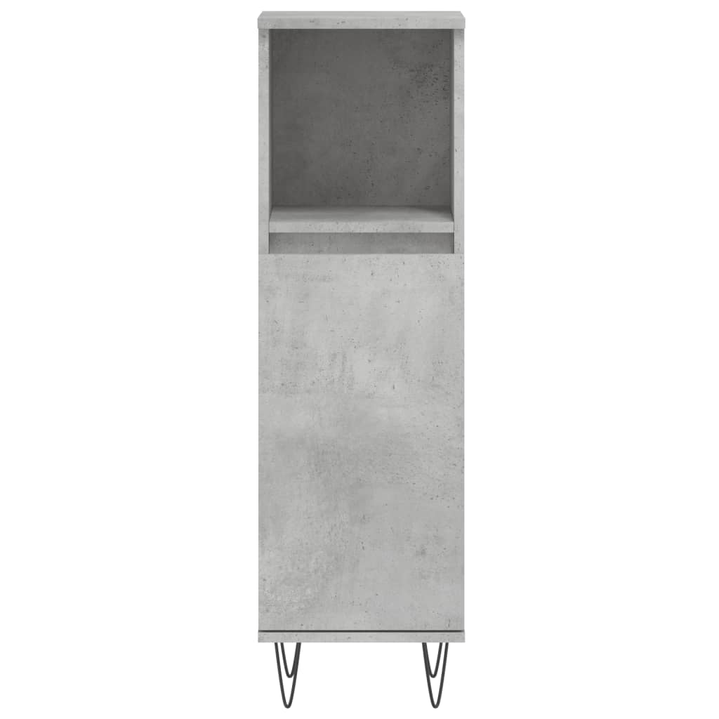 vidaXL Bathroom Cabinet Concrete Grey 30x30x100 cm Engineered Wood