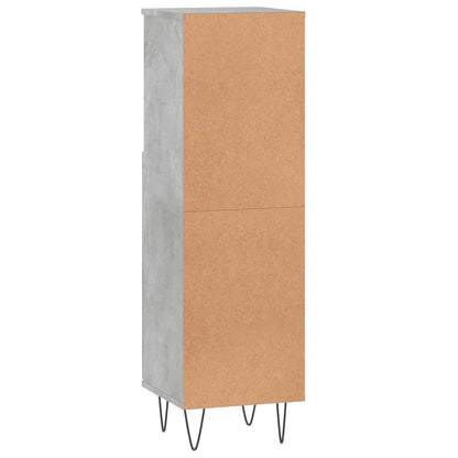 vidaXL Bathroom Cabinet Concrete Grey 30x30x100 cm Engineered Wood