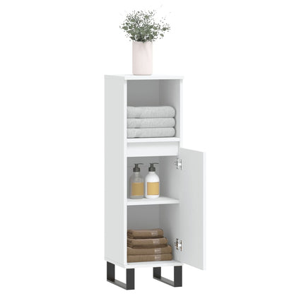 vidaXL Bathroom Cabinet White 30x30x100 cm Engineered Wood