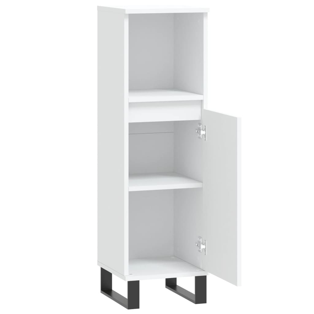 vidaXL Bathroom Cabinet White 30x30x100 cm Engineered Wood