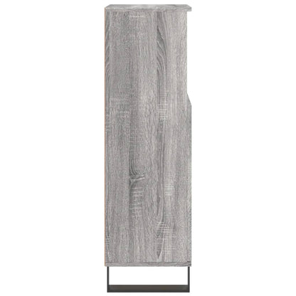 vidaXL Bathroom Cabinet Grey Sonoma 30x30x100 cm Engineered Wood