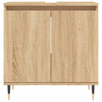 vidaXL Bathroom Cabinet | Sonoma oak | Engineered wood, iron | Small