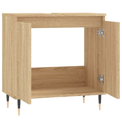 vidaXL Bathroom Cabinet | Sonoma oak | Engineered wood, iron | Small
