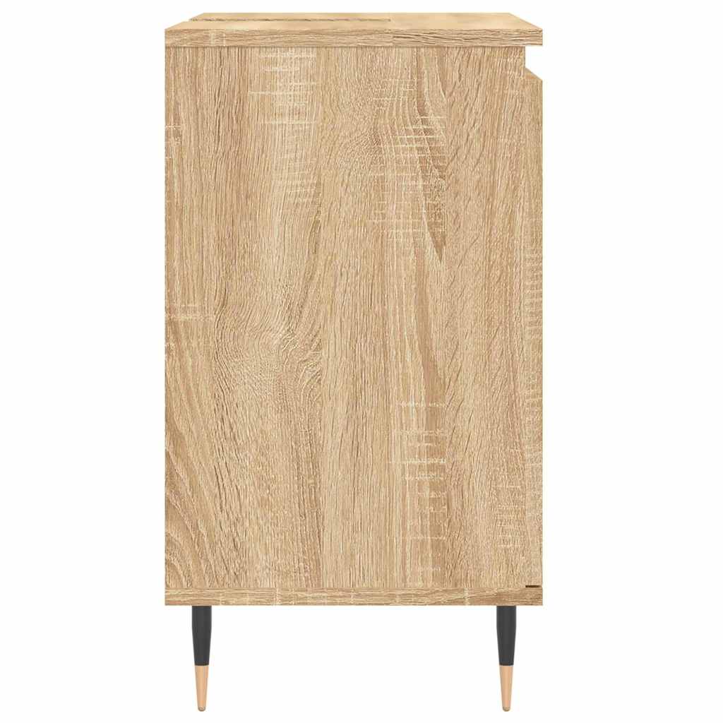 vidaXL Bathroom Cabinet | Sonoma oak | Engineered wood, iron | Small