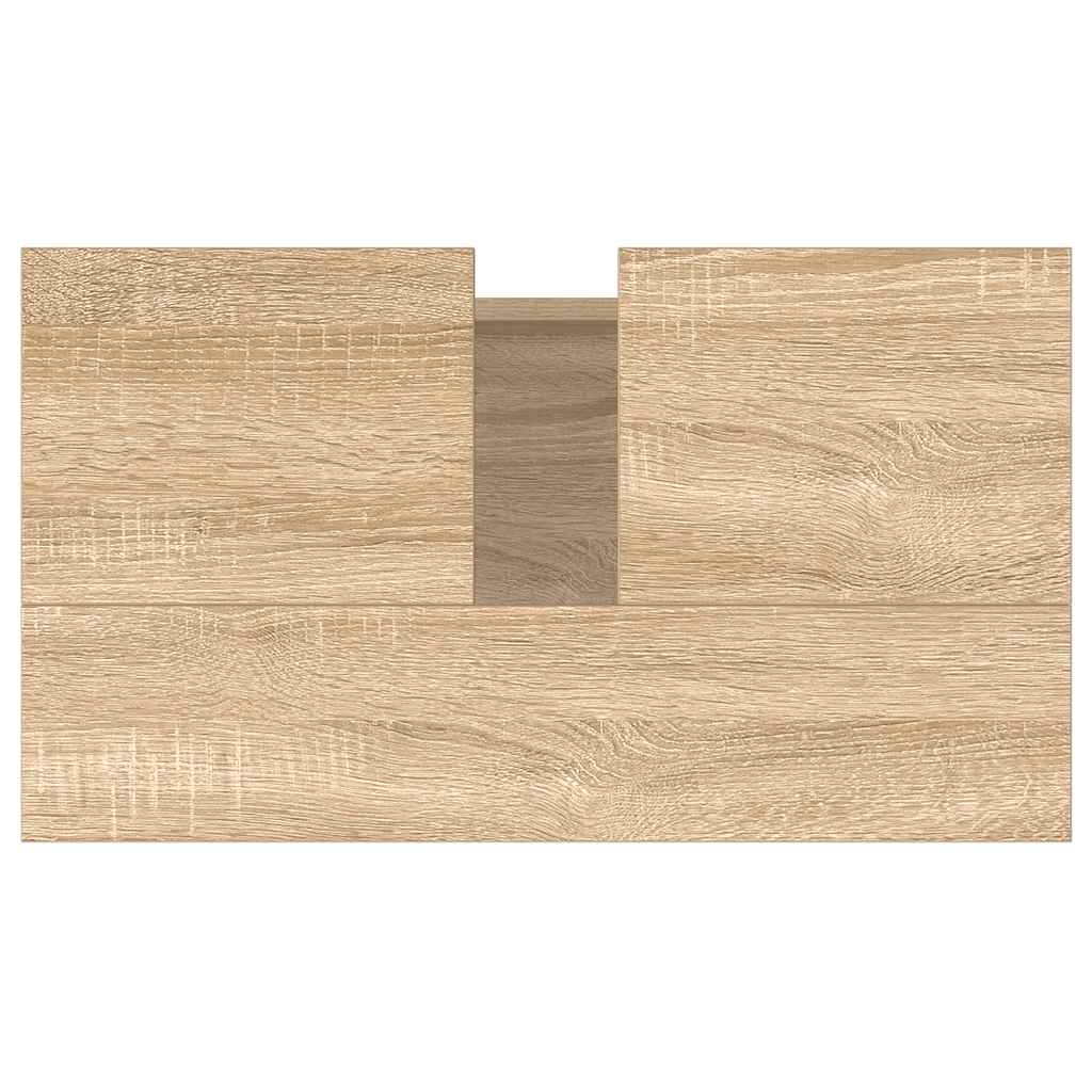 vidaXL Bathroom Cabinet | Sonoma oak | Engineered wood, iron | Small