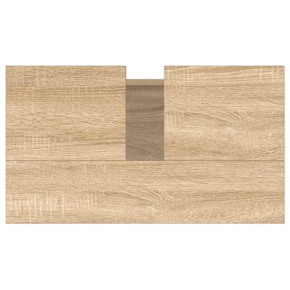 vidaXL Bathroom Cabinet | Sonoma oak | Engineered wood, iron | Small