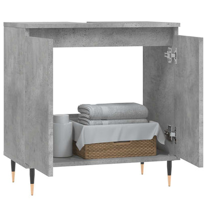 vidaXL Bathroom Cabinet Concrete Grey 58x33x60 cm Engineered Wood