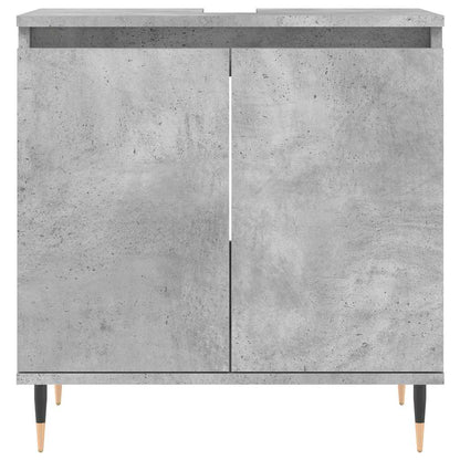 vidaXL Bathroom Cabinet Concrete Grey 58x33x60 cm Engineered Wood