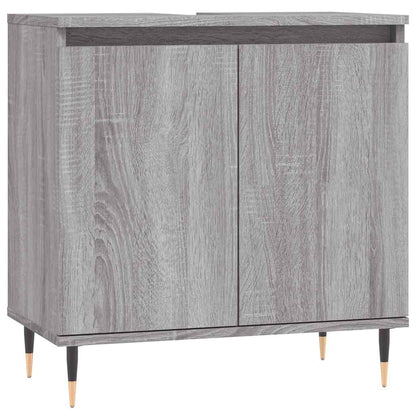 vidaXL Bathroom Cabinet Grey Sonoma 58x33x60 cm Engineered Wood