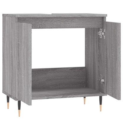 vidaXL Bathroom Cabinet Grey Sonoma 58x33x60 cm Engineered Wood