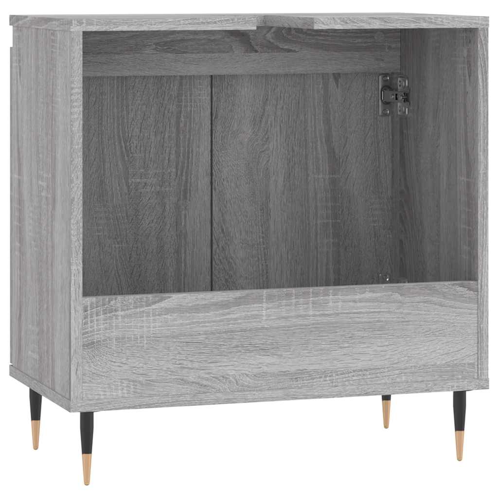 vidaXL Bathroom Cabinet Grey Sonoma 58x33x60 cm Engineered Wood