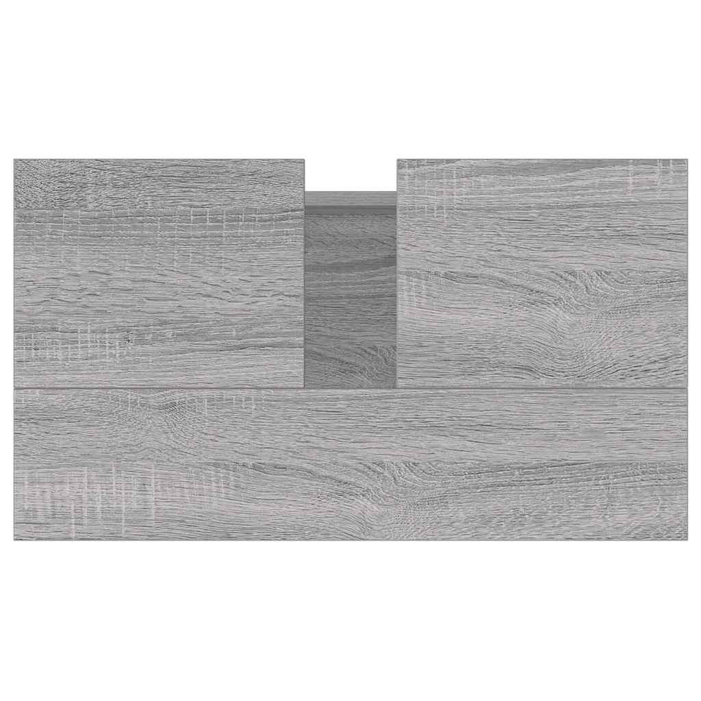 vidaXL Bathroom Cabinet Grey Sonoma 58x33x60 cm Engineered Wood