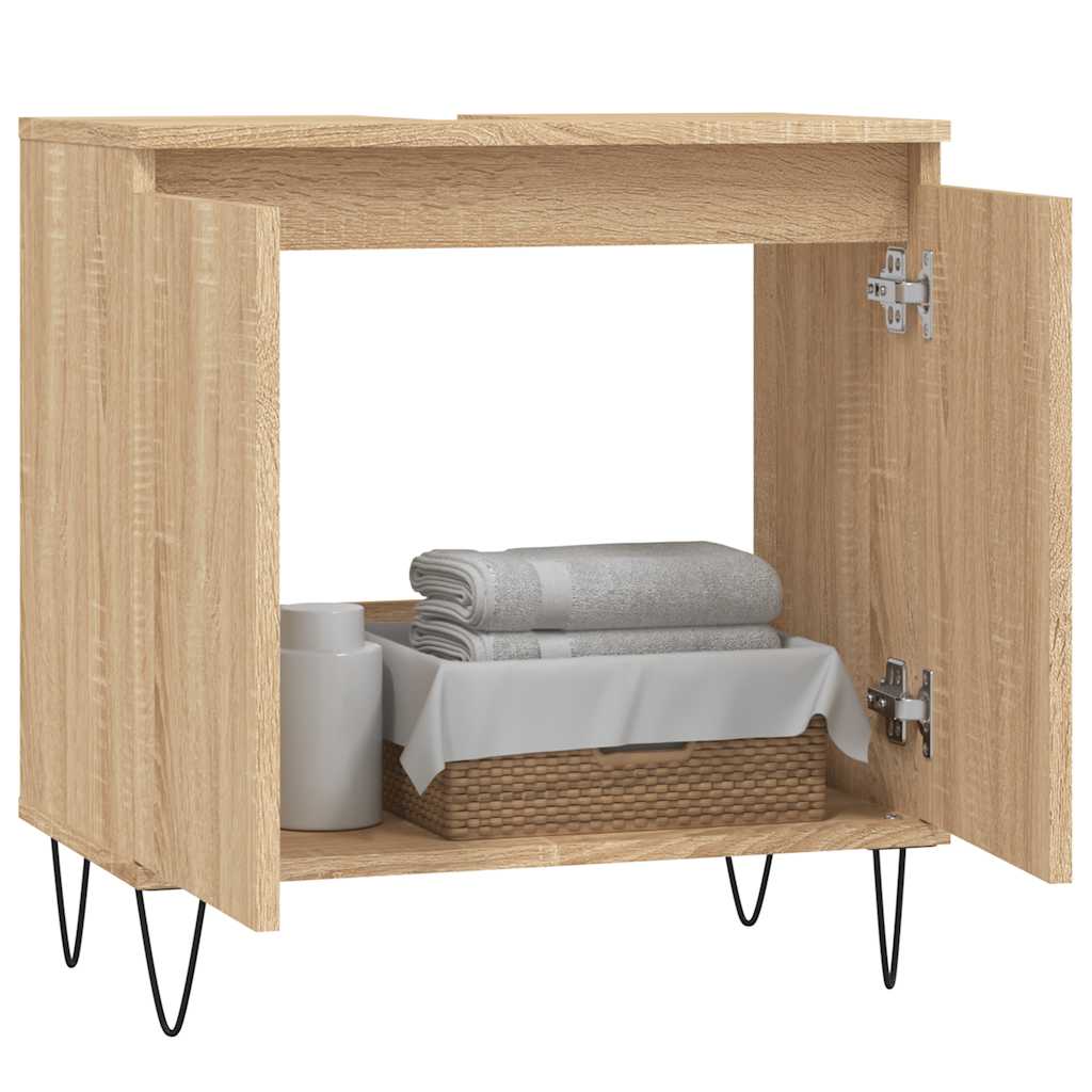vidaXL Bathroom Cabinet Sonoma Oak 58x33x60 cm Engineered Wood