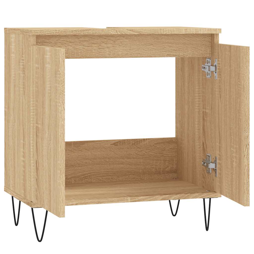 vidaXL Bathroom Cabinet Sonoma Oak 58x33x60 cm Engineered Wood