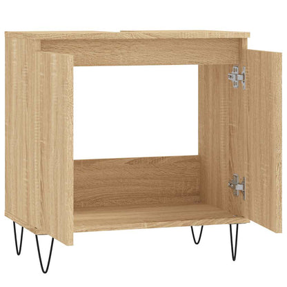 vidaXL Bathroom Cabinet Sonoma Oak 58x33x60 cm Engineered Wood