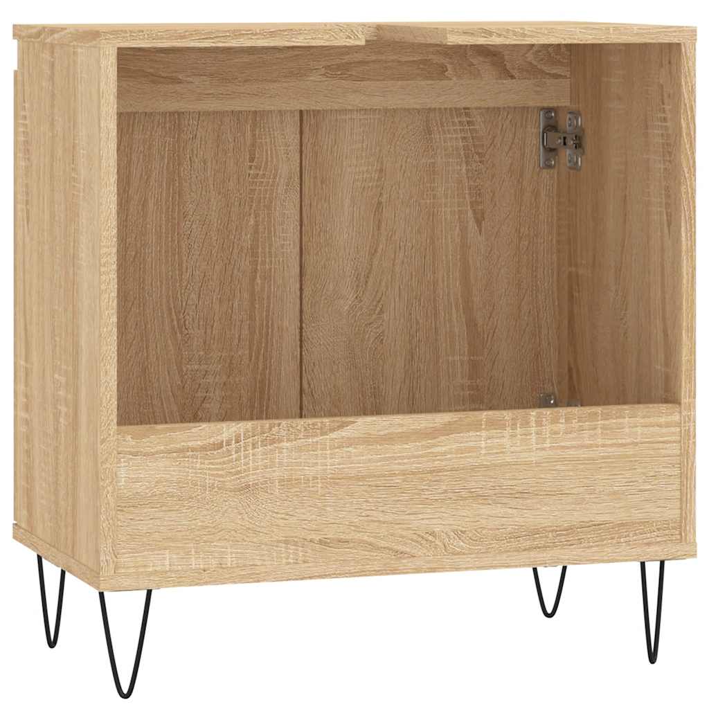 vidaXL Bathroom Cabinet Sonoma Oak 58x33x60 cm Engineered Wood