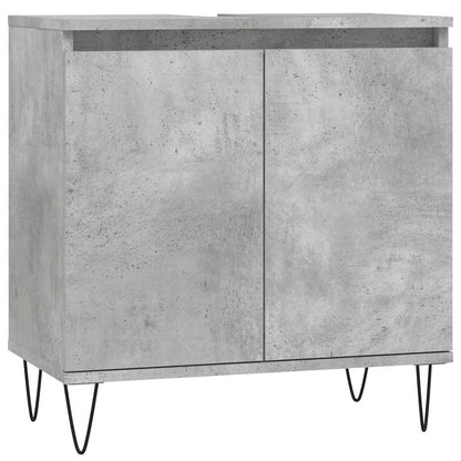 vidaXL Bathroom Cabinet Concrete Grey 58x33x60 cm Engineered Wood