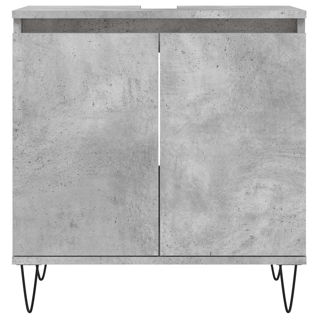 vidaXL Bathroom Cabinet Concrete Grey 58x33x60 cm Engineered Wood