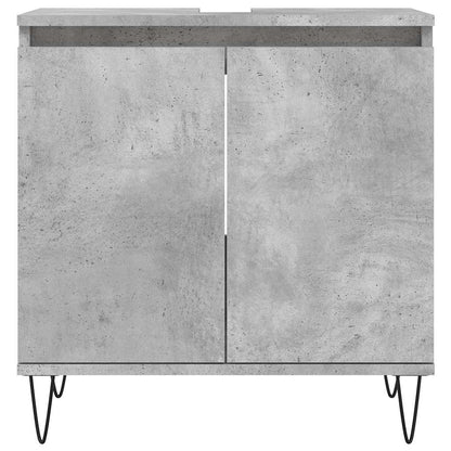 vidaXL Bathroom Cabinet Concrete Grey 58x33x60 cm Engineered Wood