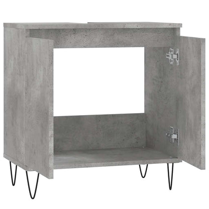 vidaXL Bathroom Cabinet Concrete Grey 58x33x60 cm Engineered Wood