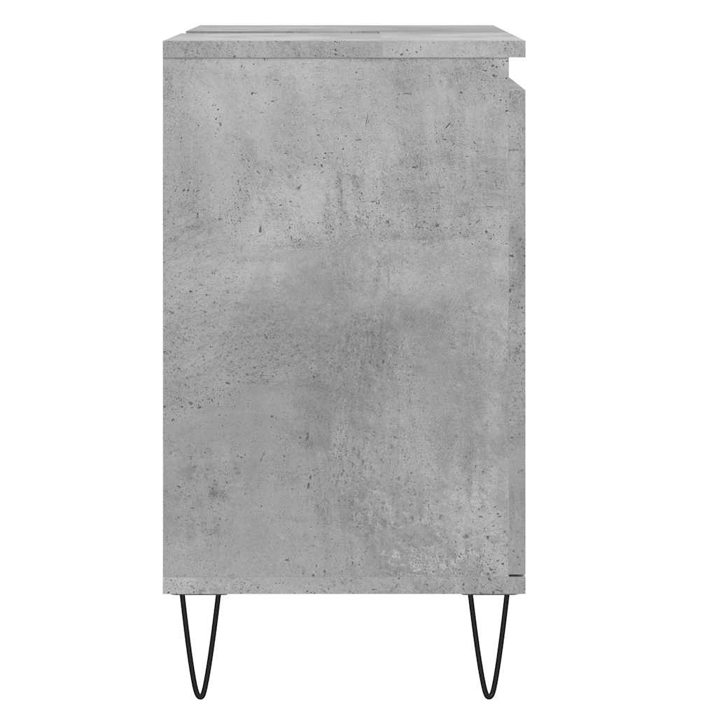 vidaXL Bathroom Cabinet Concrete Grey 58x33x60 cm Engineered Wood