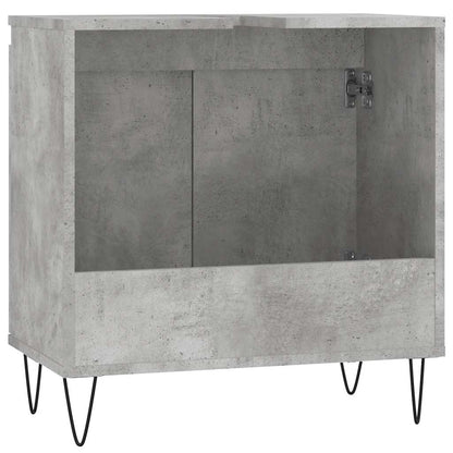 vidaXL Bathroom Cabinet Concrete Grey 58x33x60 cm Engineered Wood