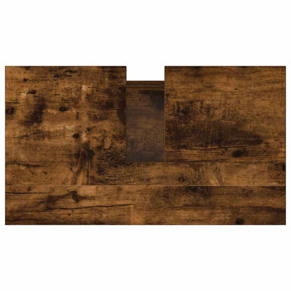 vidaXL Bathroom Cabinet Smoked Oak 58x33x60 cm Engineered Wood