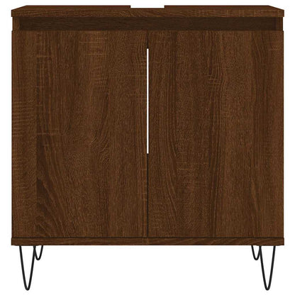vidaXL Bathroom Cabinet Brown Oak 58x33x60 cm Engineered Wood