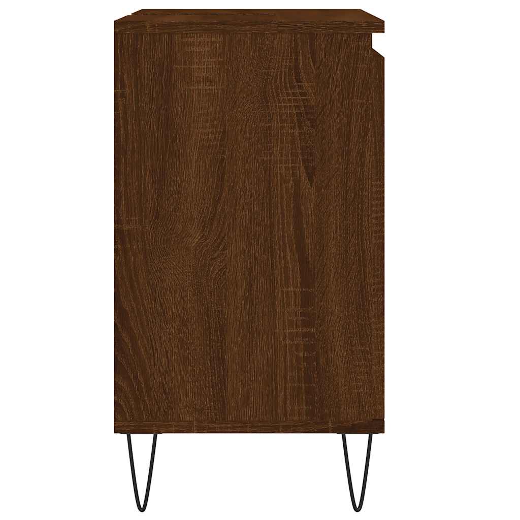 vidaXL Bathroom Cabinet Brown Oak 58x33x60 cm Engineered Wood