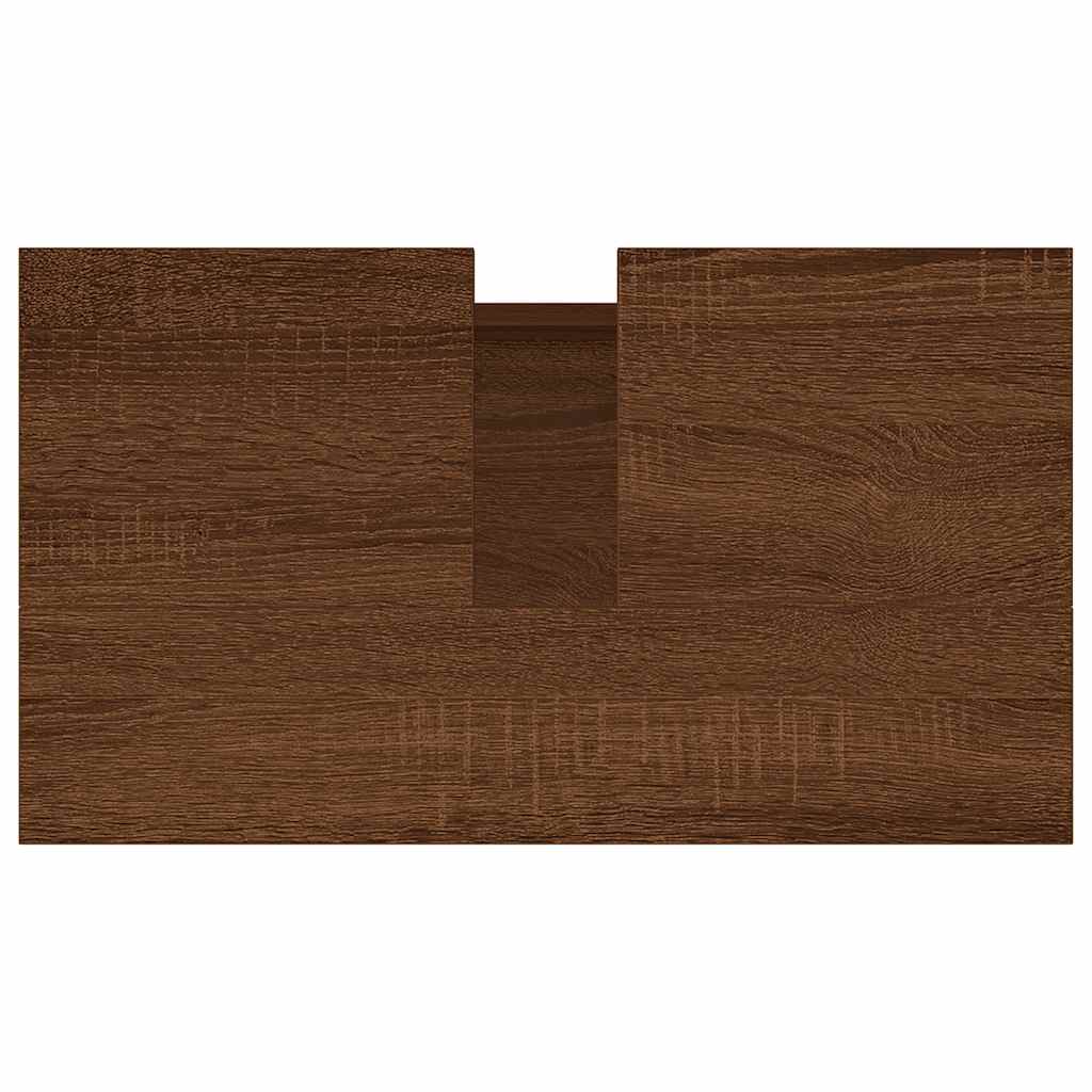 vidaXL Bathroom Cabinet Brown Oak 58x33x60 cm Engineered Wood