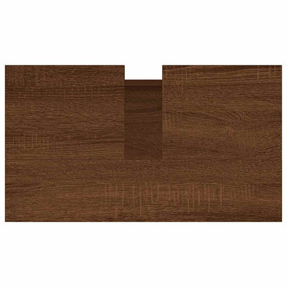 vidaXL Bathroom Cabinet Brown Oak 58x33x60 cm Engineered Wood