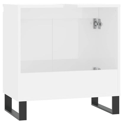 vidaXL Bathroom Cabinet High Gloss White 58x33x60 cm Engineered Wood