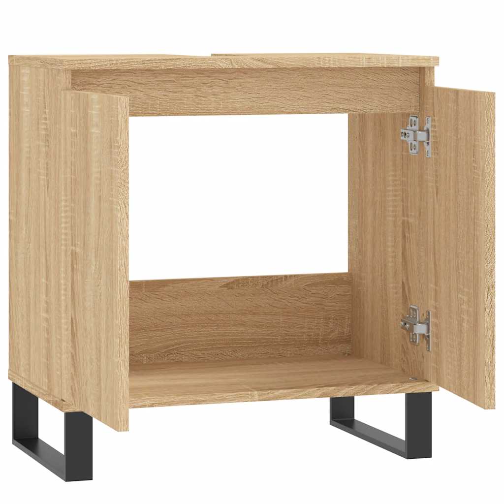 vidaXL Bathroom Cabinet Sonoma Oak 58x33x60 cm Engineered Wood