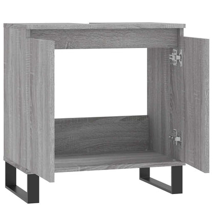 vidaXL Bathroom Cabinet Grey Sonoma 58x33x60 cm Engineered Wood