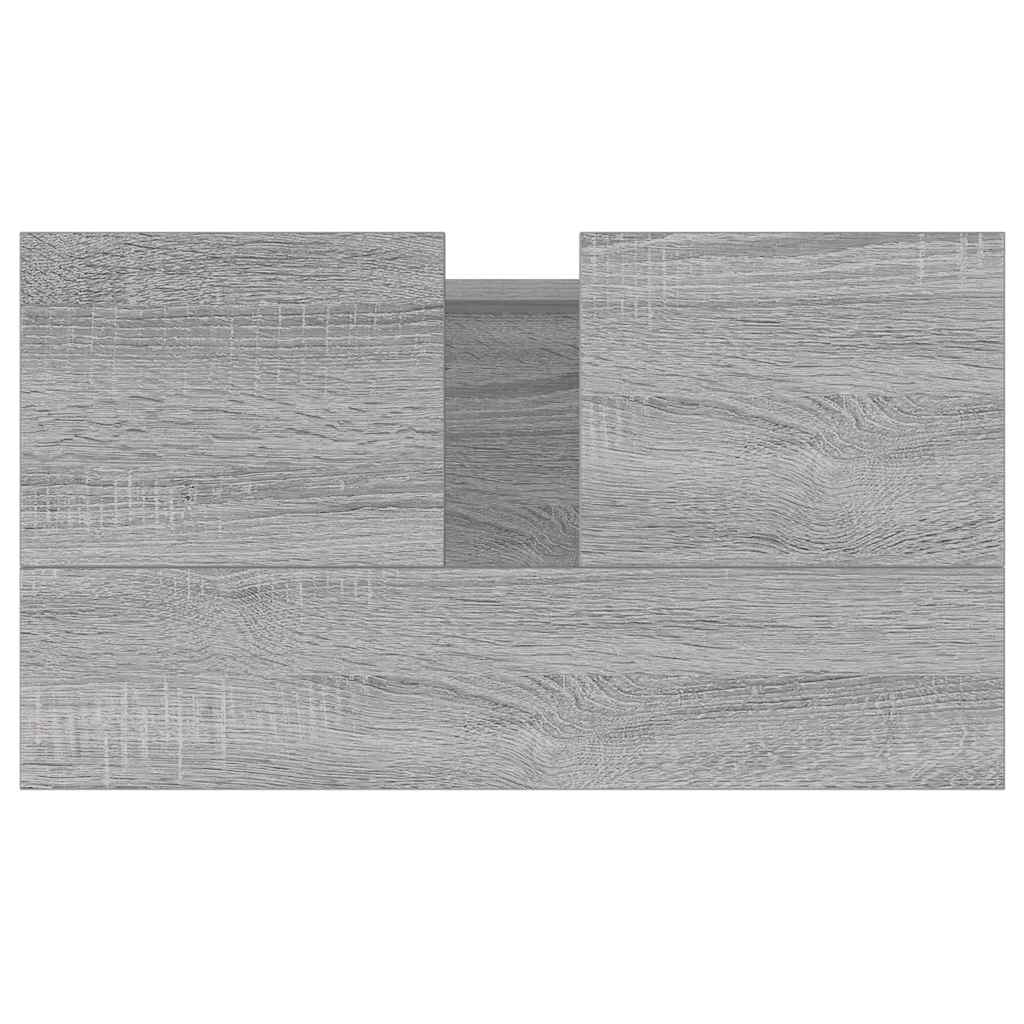 vidaXL Bathroom Cabinet Grey Sonoma 58x33x60 cm Engineered Wood