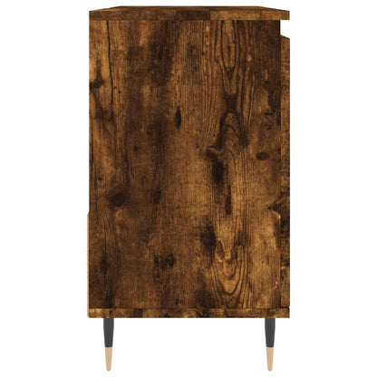 vidaXL Bathroom Cabinet Smoked Oak 65x33x60 cm Engineered Wood