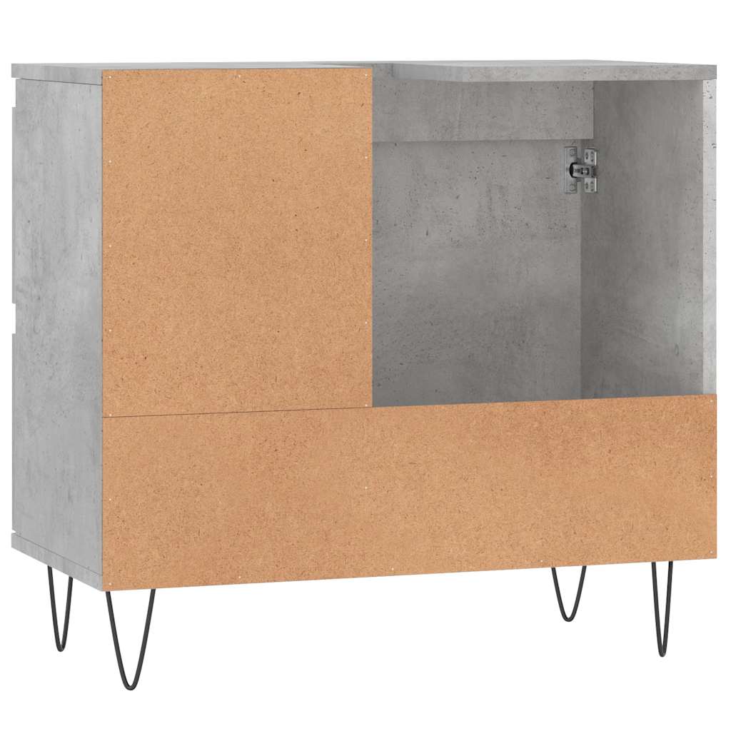 vidaXL Bathroom Cabinet Concrete Grey 65x33x60 cm Engineered Wood