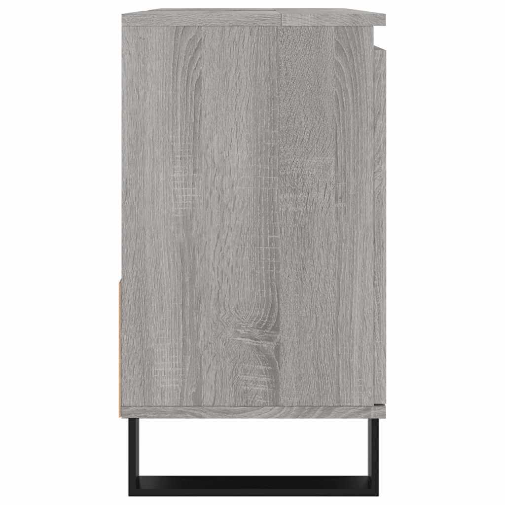 vidaXL Bathroom Cabinet Grey Sonoma 65x33x60 cm Engineered Wood