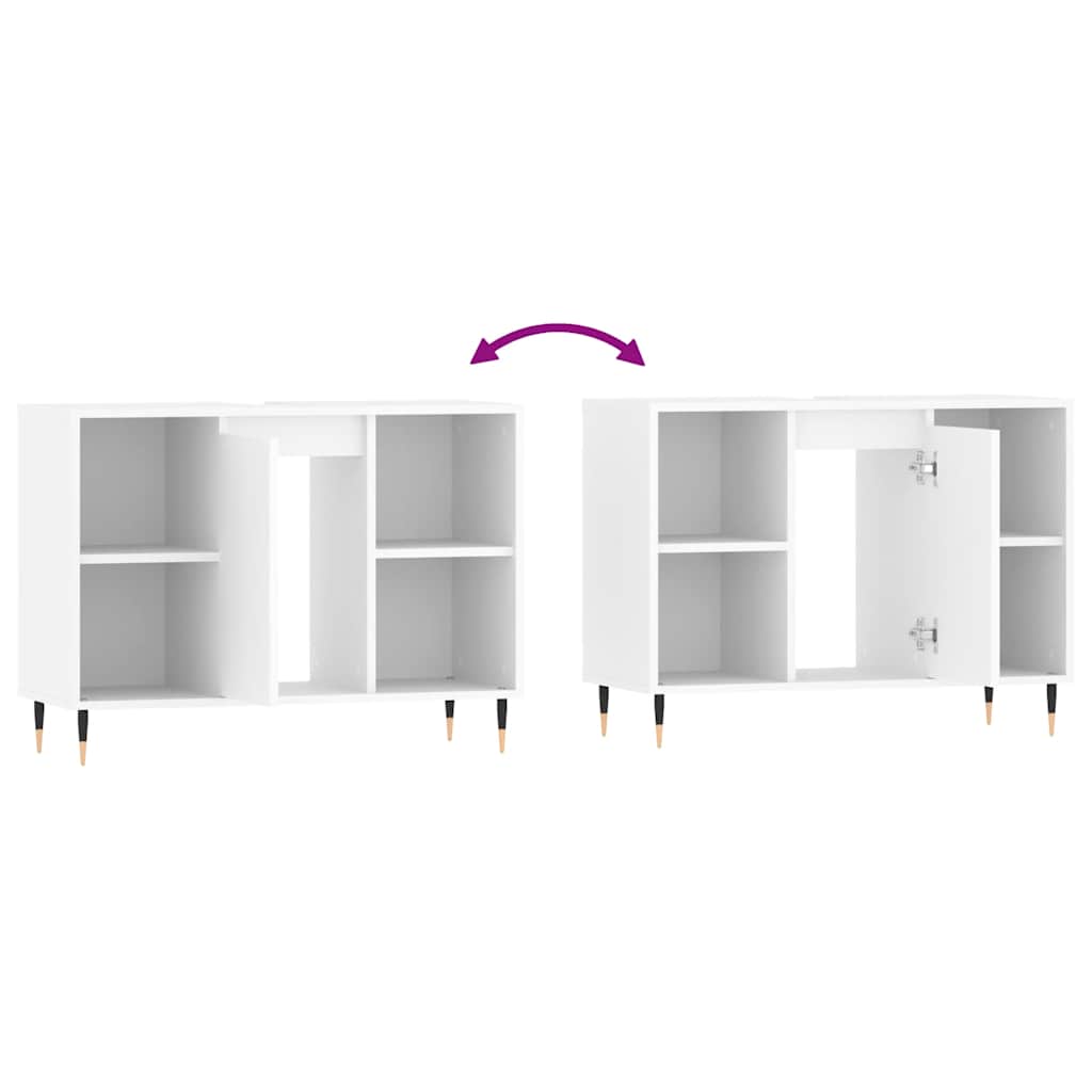 vidaXL Bathroom Cabinet White 80x33x60 cm Engineered Wood