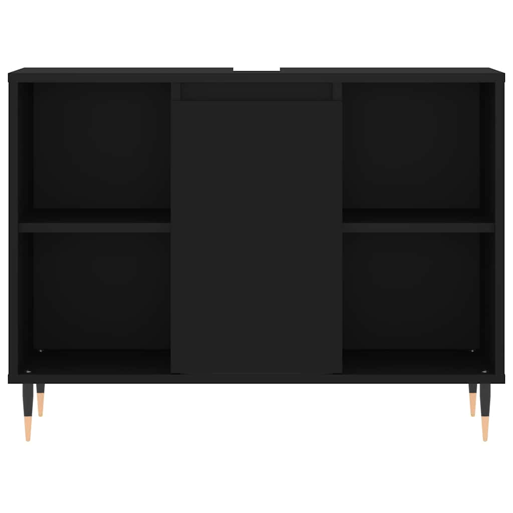 vidaXL Bathroom Cabinet Black 80x33x60 cm Engineered Wood