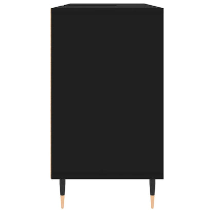 vidaXL Bathroom Cabinet Black 80x33x60 cm Engineered Wood