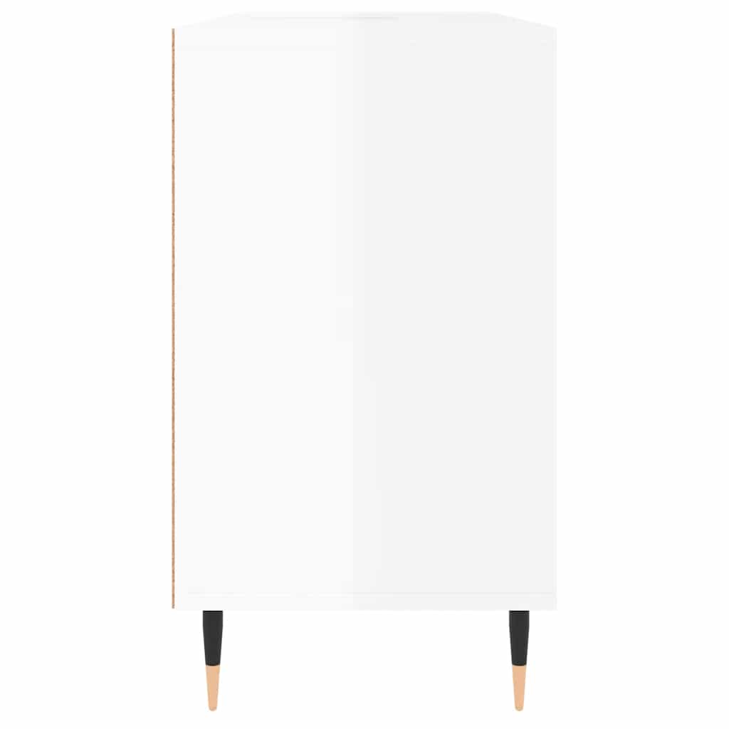 vidaXL Bathroom Cabinet High Gloss White 80x33x60 cm Engineered Wood