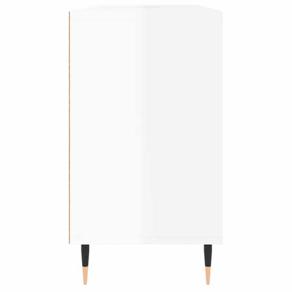 vidaXL Bathroom Cabinet High Gloss White 80x33x60 cm Engineered Wood