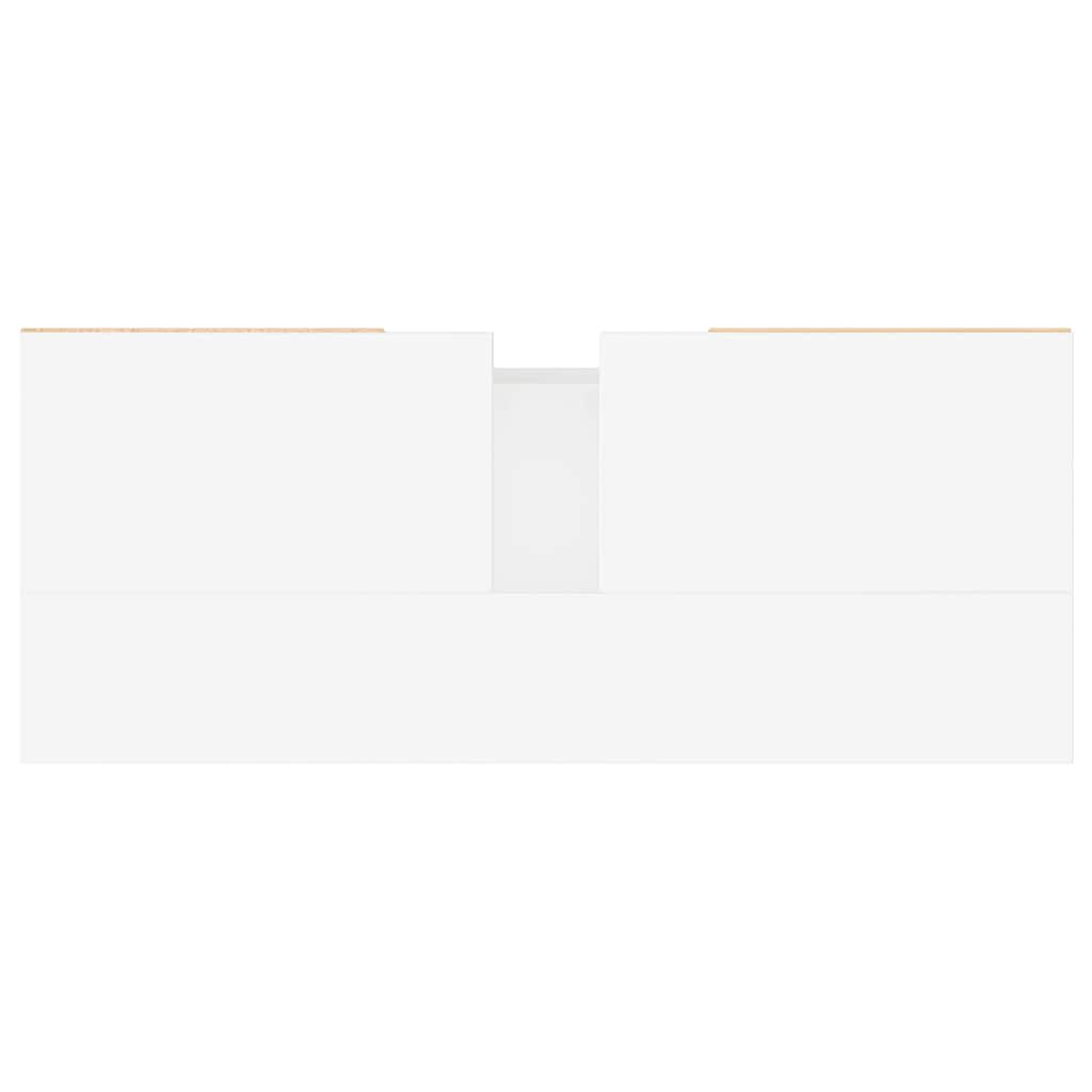 vidaXL Bathroom Cabinet High Gloss White 80x33x60 cm Engineered Wood