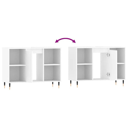 vidaXL Bathroom Cabinet High Gloss White 80x33x60 cm Engineered Wood